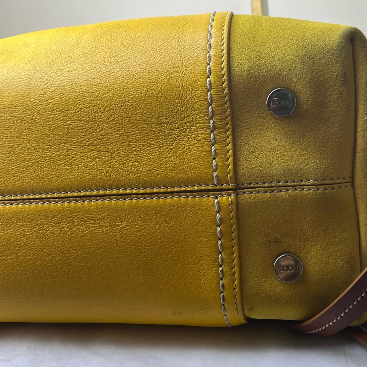 Tods Yellow Tote Bag