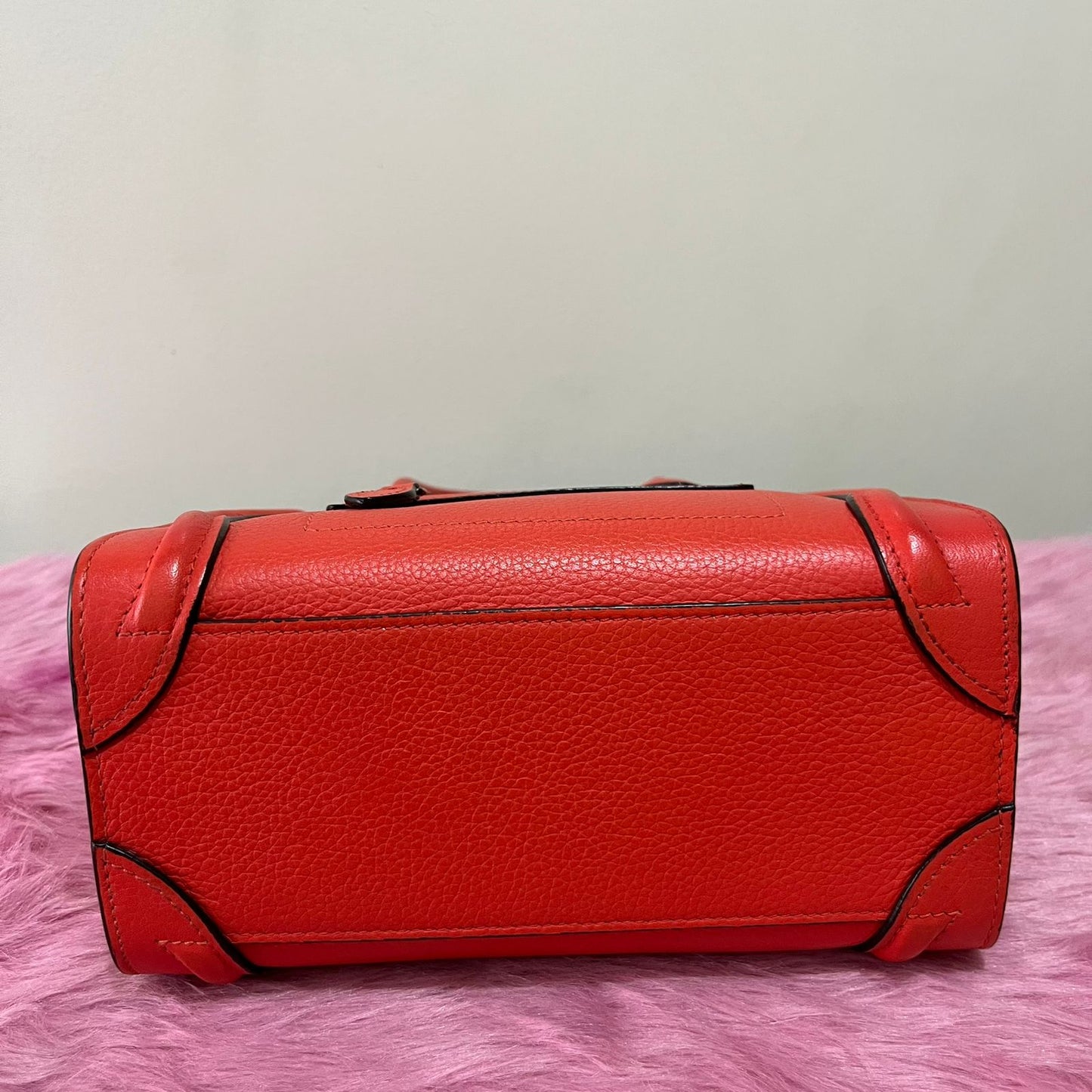 Celine Nano Luggage Red β 8"H x 8"L x 4"W
