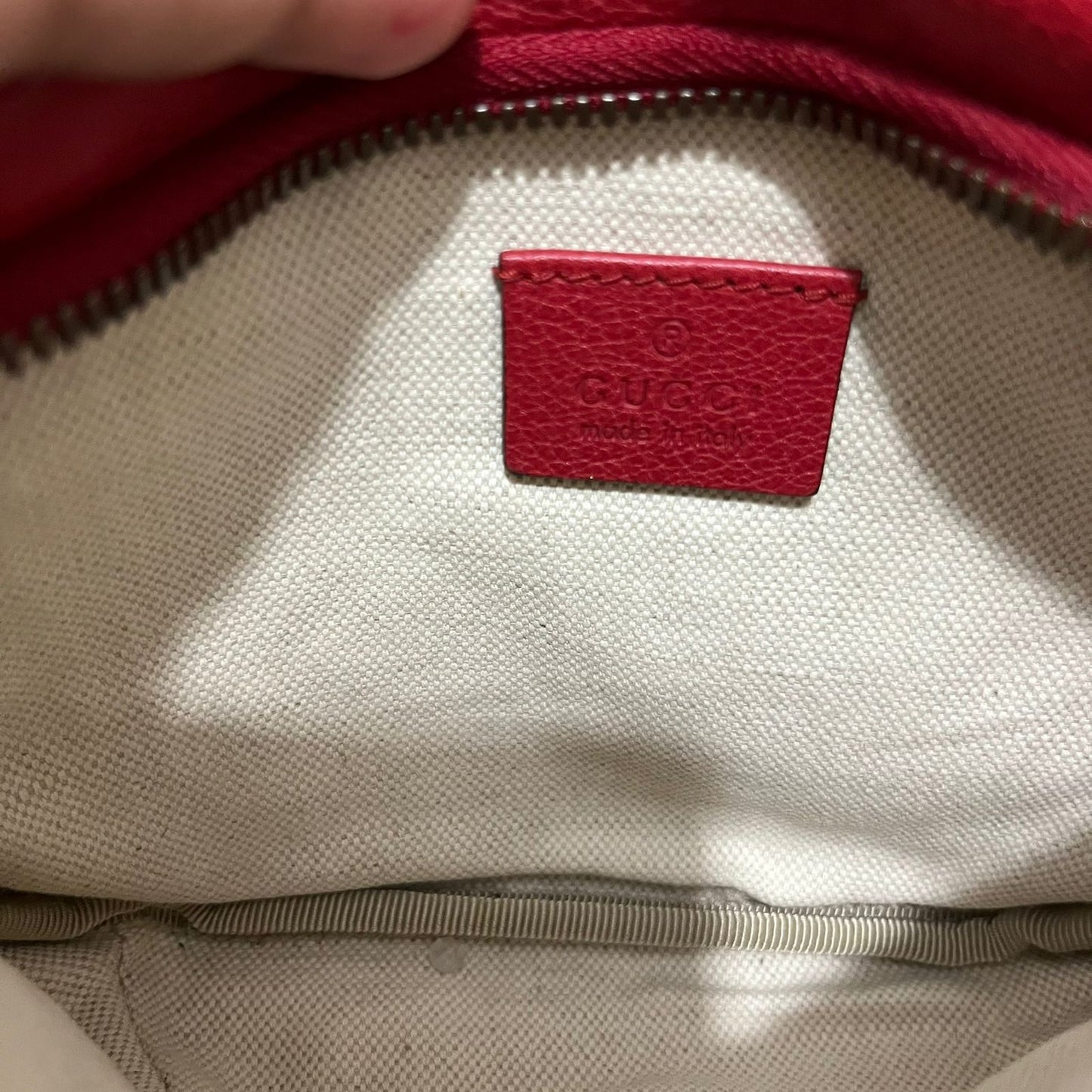 Gucci Beltbag Red – 5"H x 9"L x 3"W