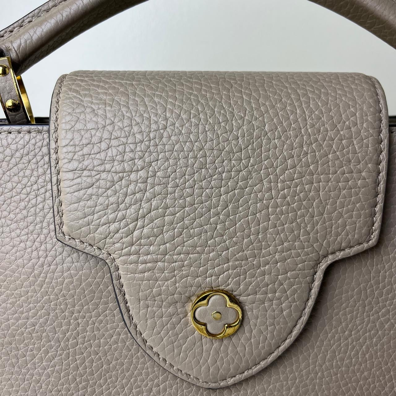 Louis Vuitton Capucine BB Galet – 5.5"H x 8.2"L x 2.8"W