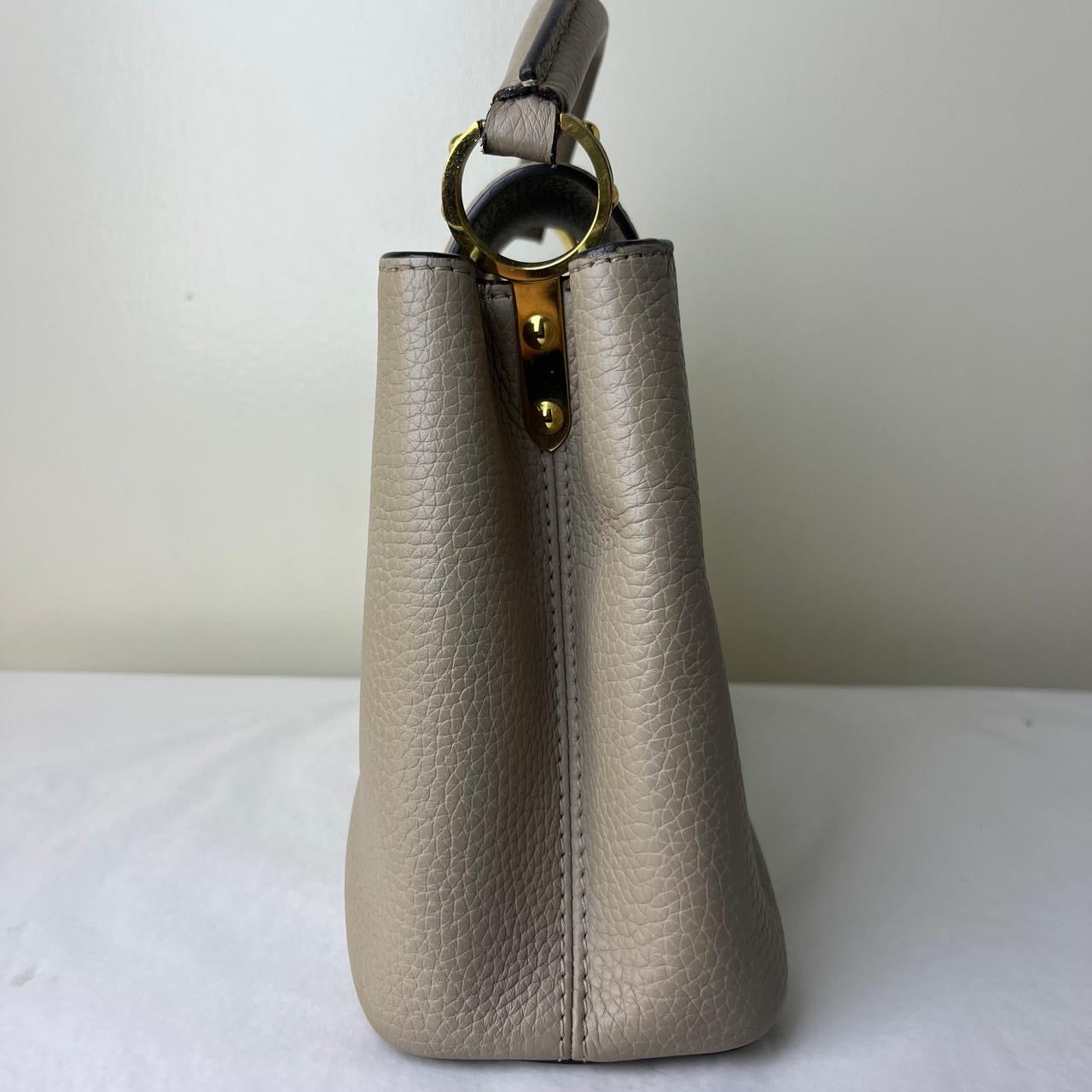 Louis Vuitton Capucine BB Galet – 5.5"H x 8.2"L x 2.8"W