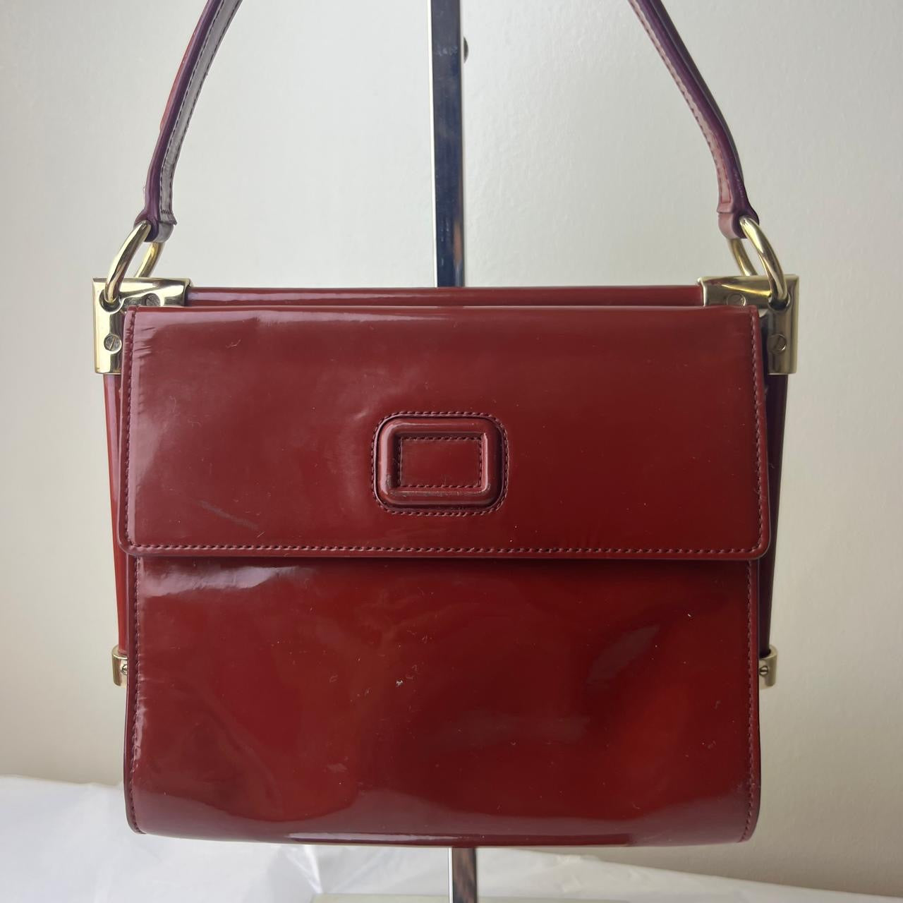 Roger Vivier I Red Patent Hand Bag