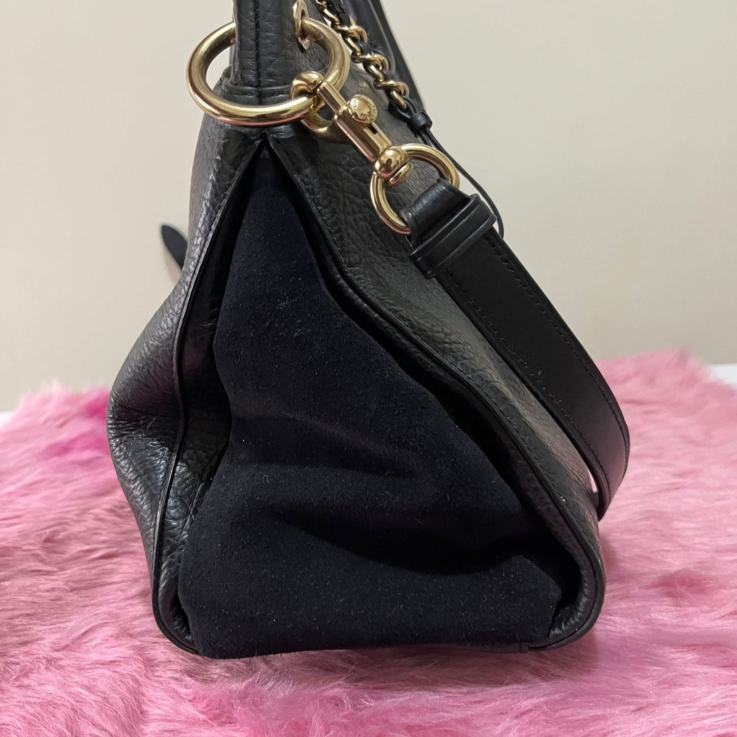 Coach Mia Satchel Black β 8"H x 11"L x 4.5"W