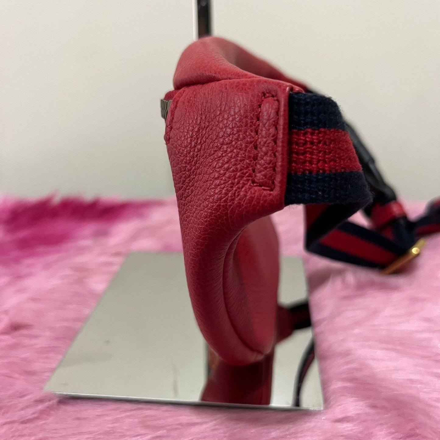 Gucci Beltbag Red – 5"H x 9"L x 3"W