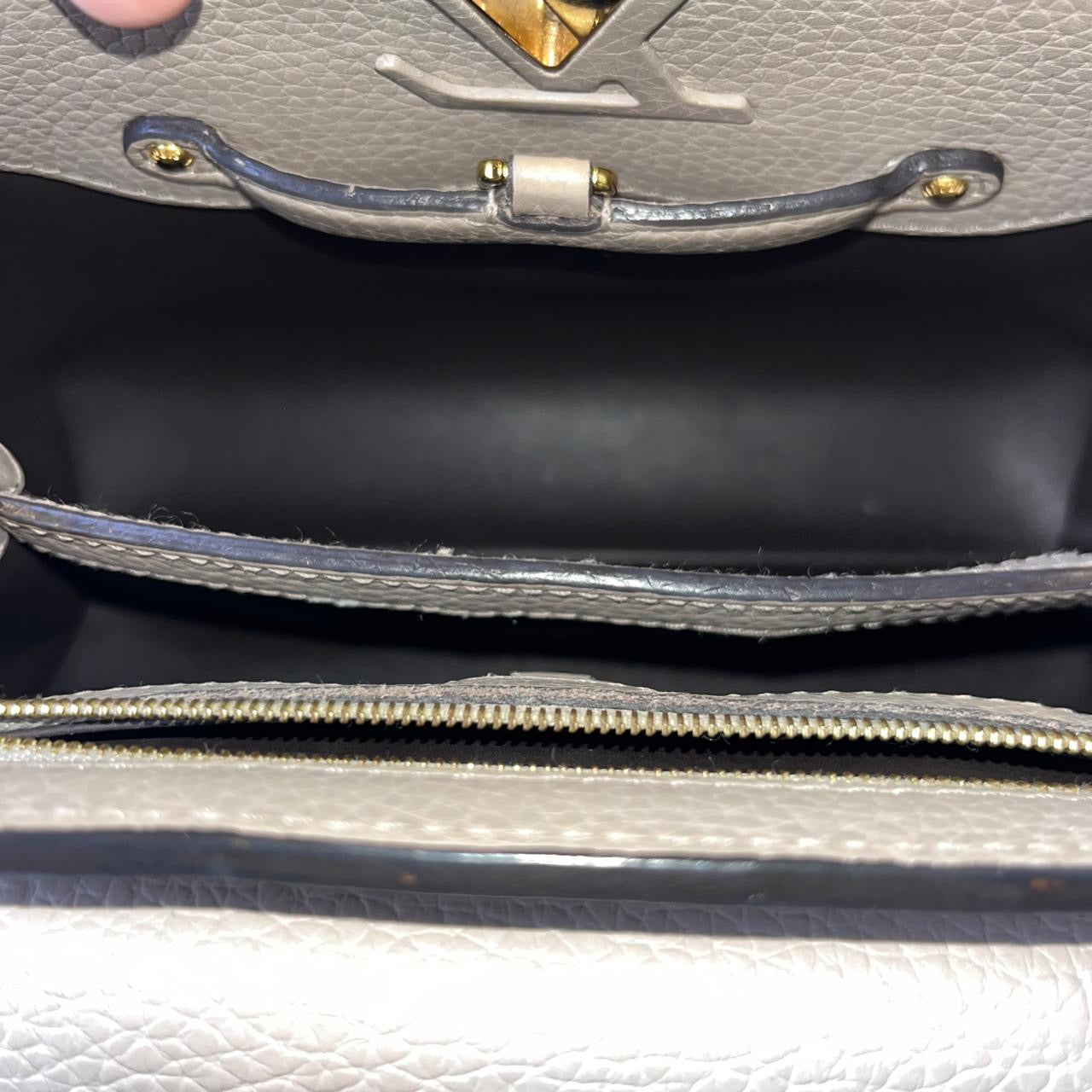 Louis Vuitton Capucine BB Galet – 5.5"H x 8.2"L x 2.8"W