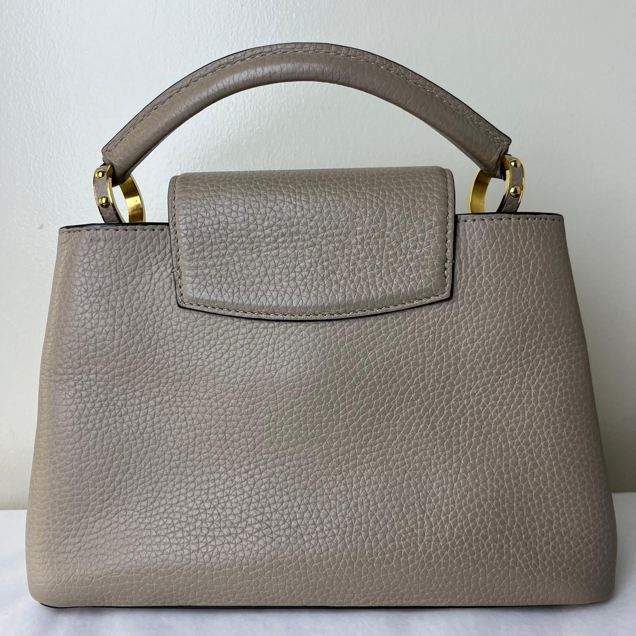 Louis Vuitton Capucine BB Galet – 5.5"H x 8.2"L x 2.8"W