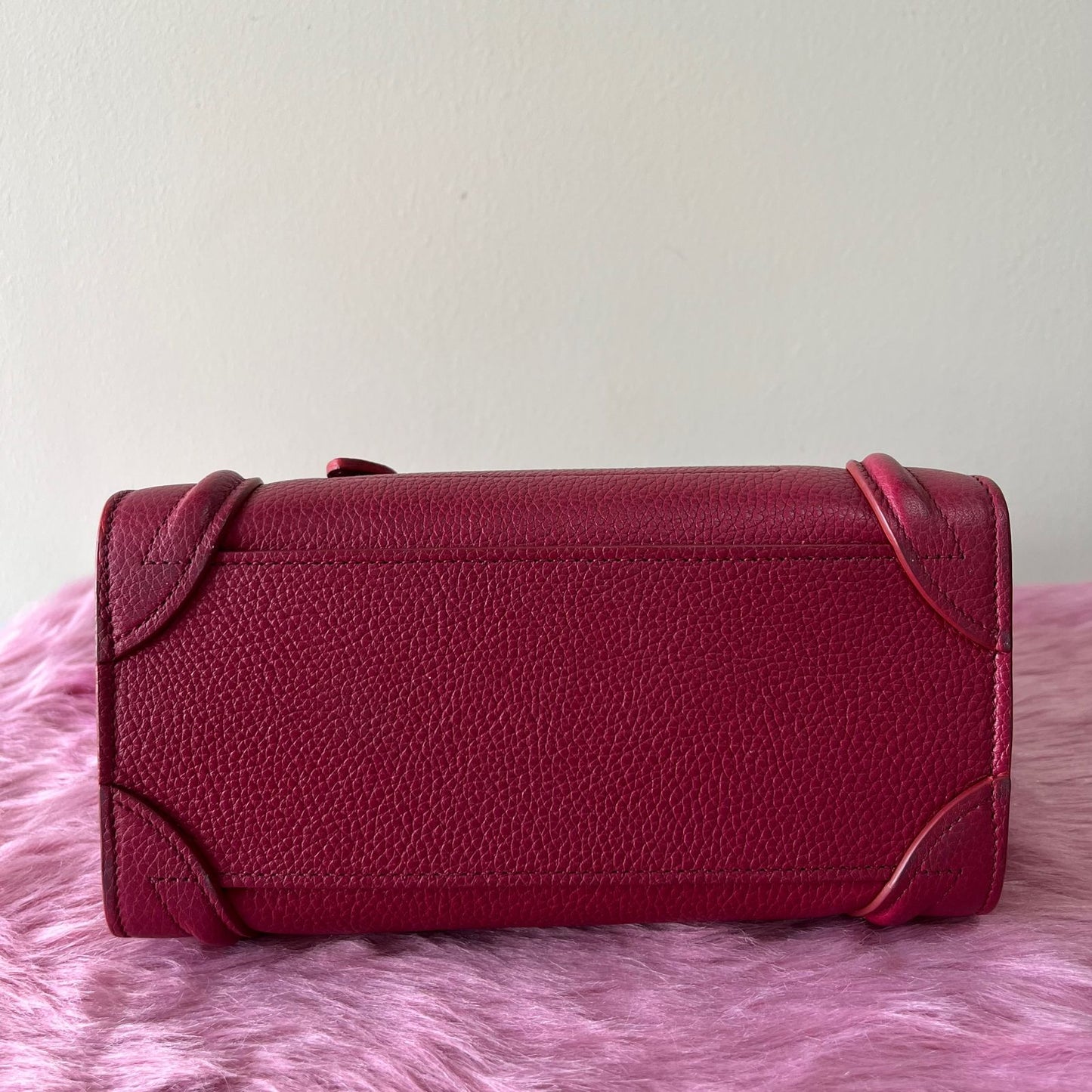 Celine Nano Luggage Fuschia β 8"H x 8"L x 4"W