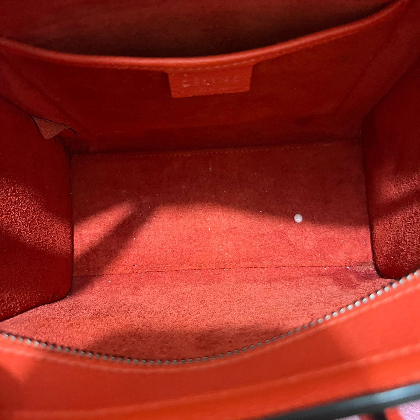 Celine Nano Luggage Red β 8"H x 8"L x 4"W