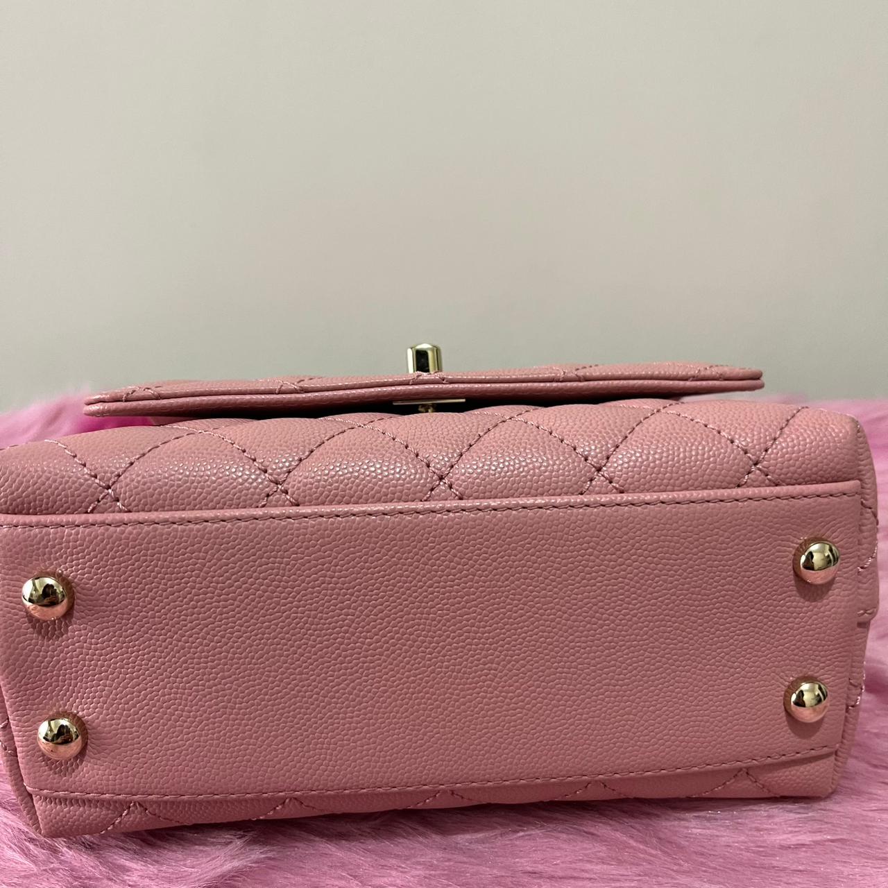 Coco Handle Bag – Light Pink 6.5"H x 9.5"L x 3"W