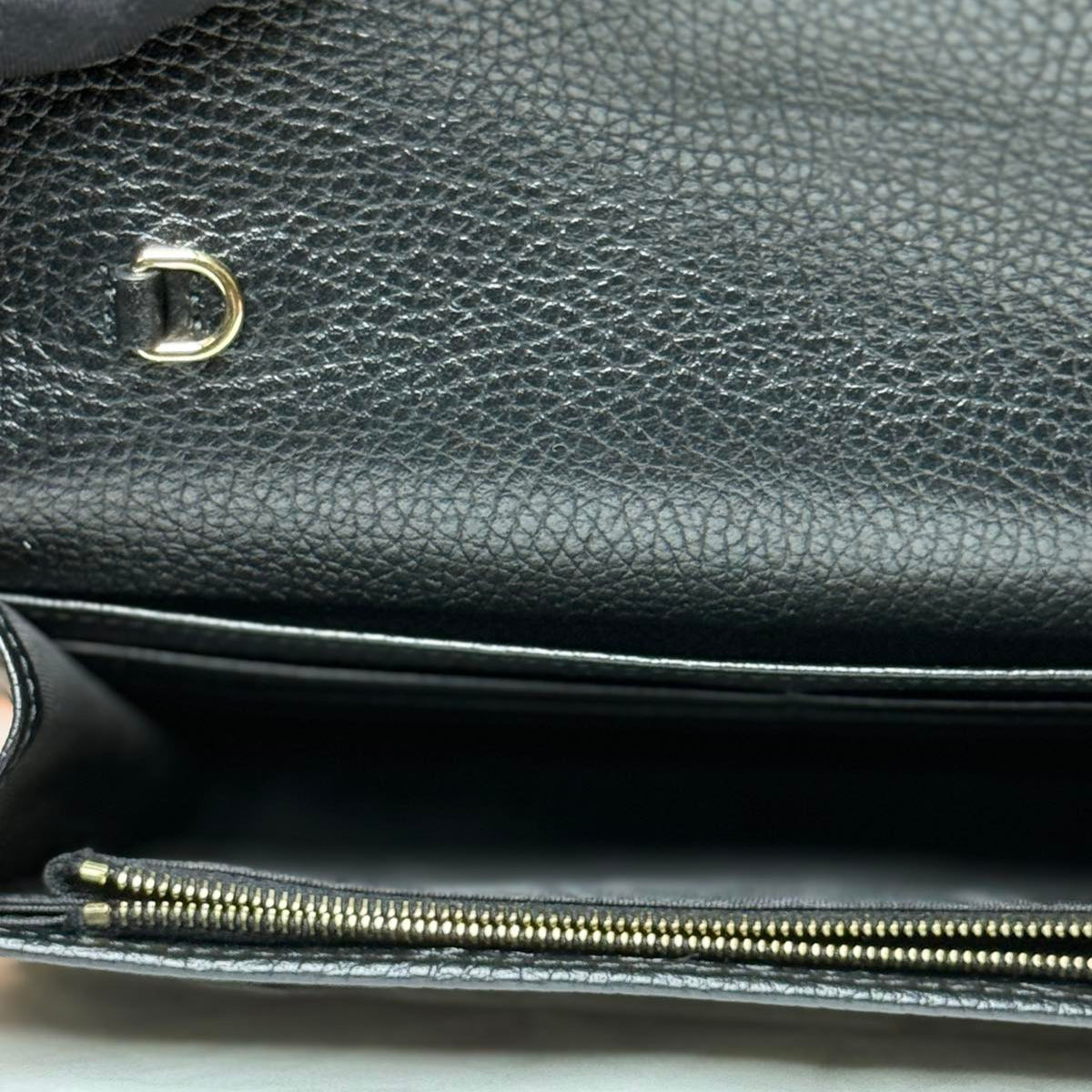 Gucci Soho Chain Wallet β Black 5" H x 8" W