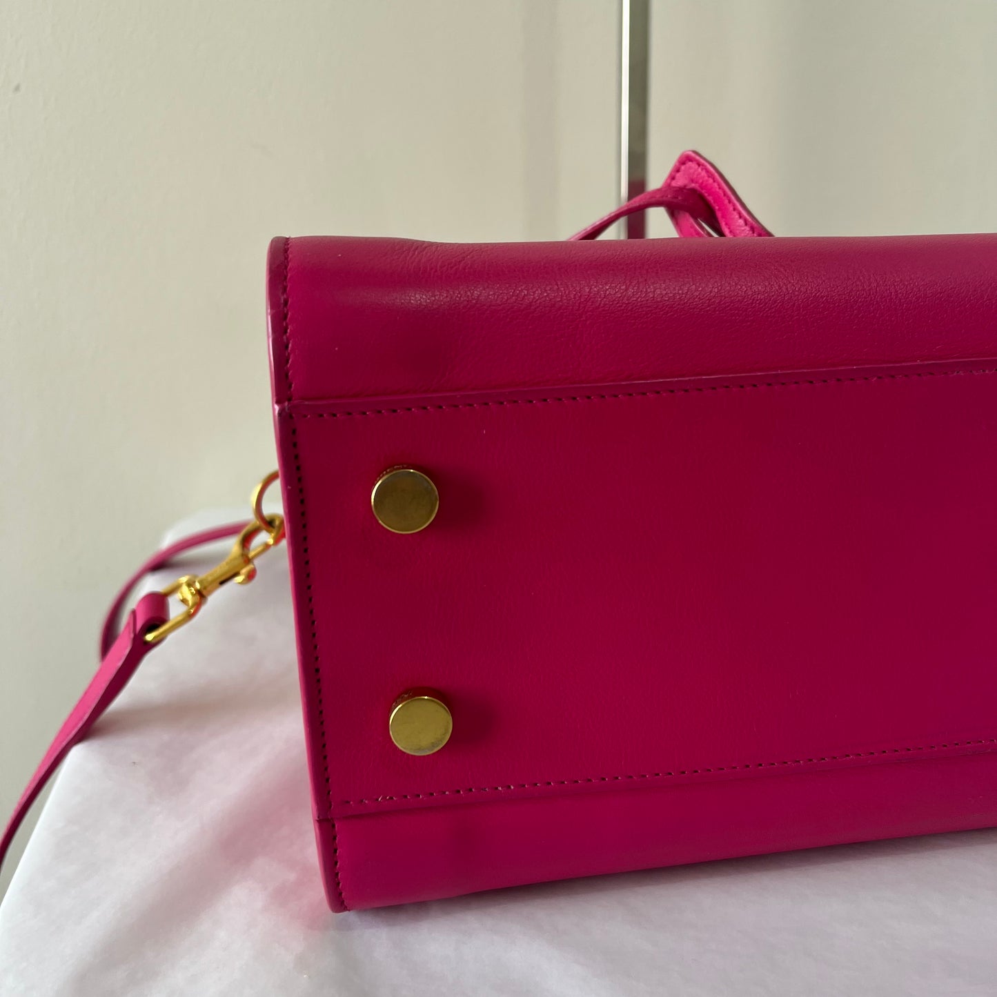 YSL Cabas Chyc Small Hot Pink – 8"H x 10"L x 3"W