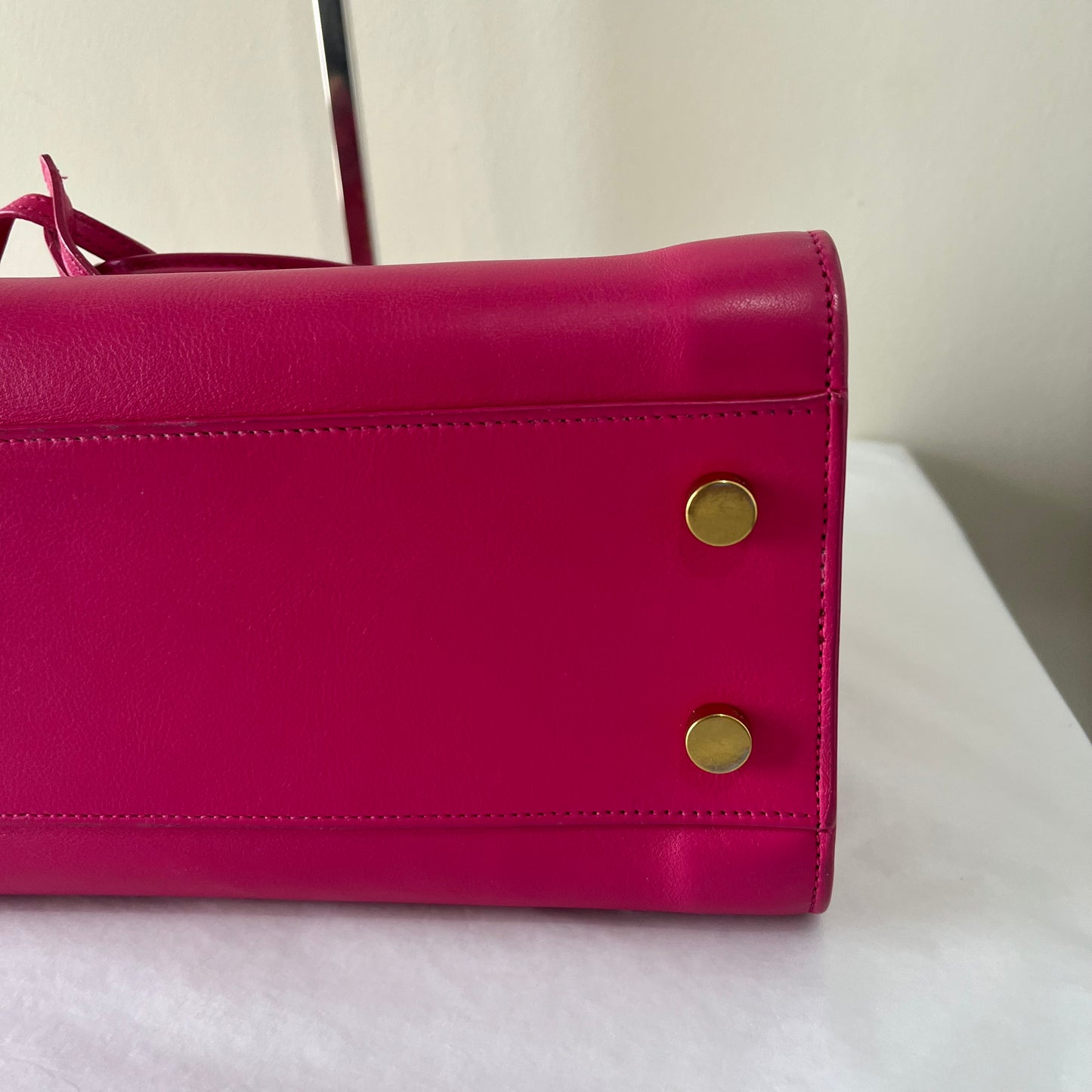 YSL Cabas Chyc Small Hot Pink – 8"H x 10"L x 3"W
