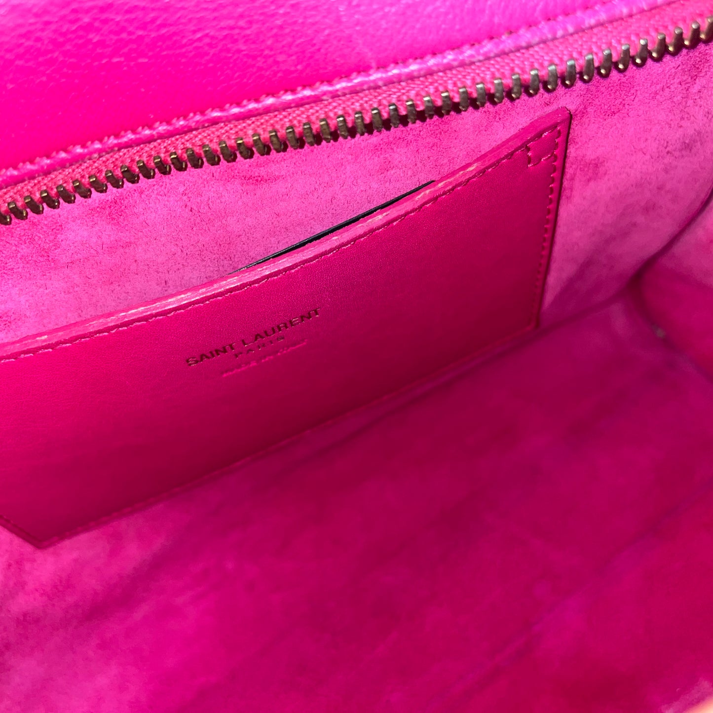 YSL Cabas Chyc Small Hot Pink – 8"H x 10"L x 3"W