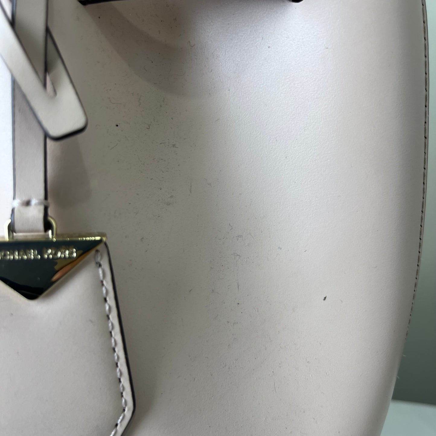 Michael Kors Bucket Bag Beige – 10"H x 9"L x 5"W