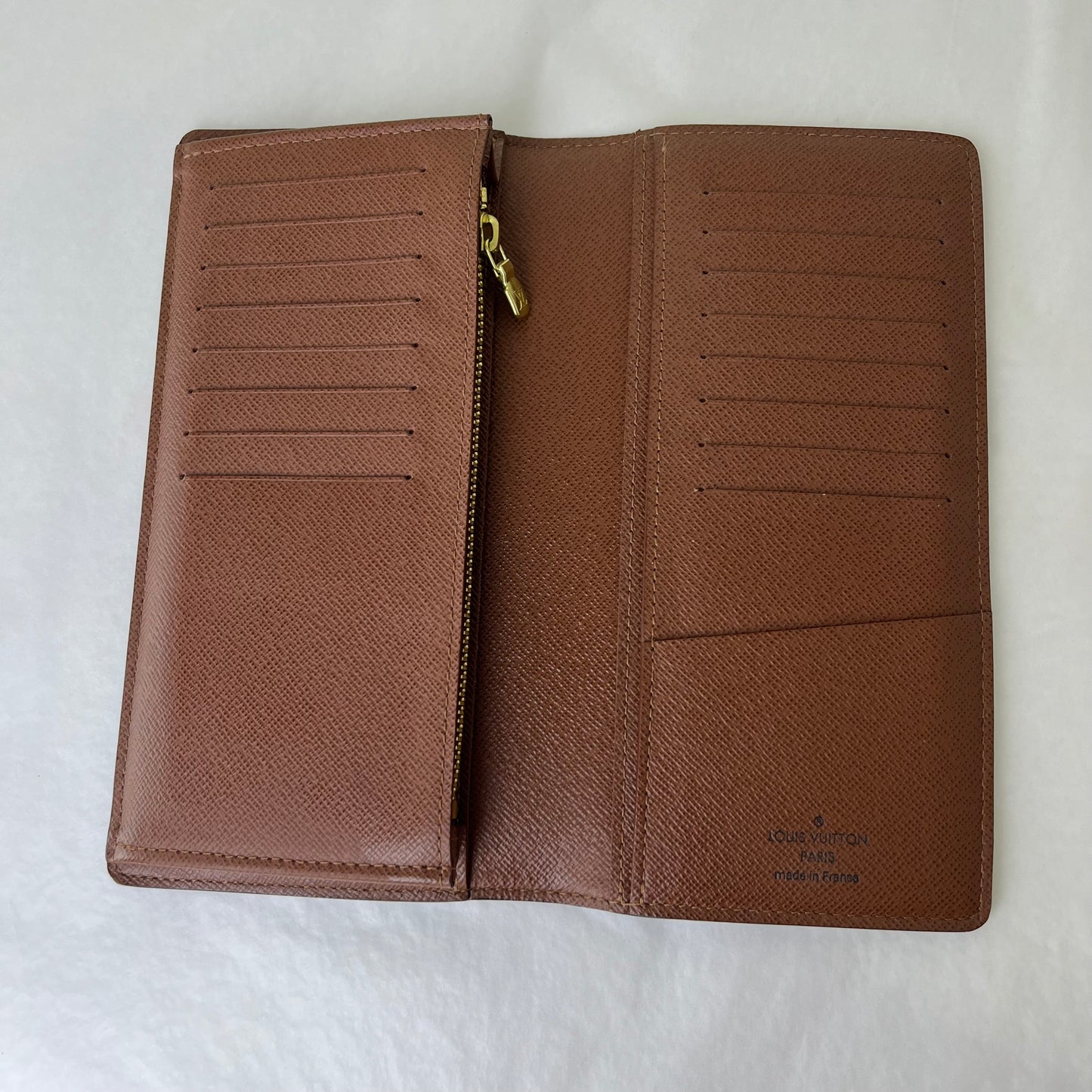 Louis Vuitton Brazza Wallet Monogram Canvas – 3.9"H x 7.5"L x 0.8"W