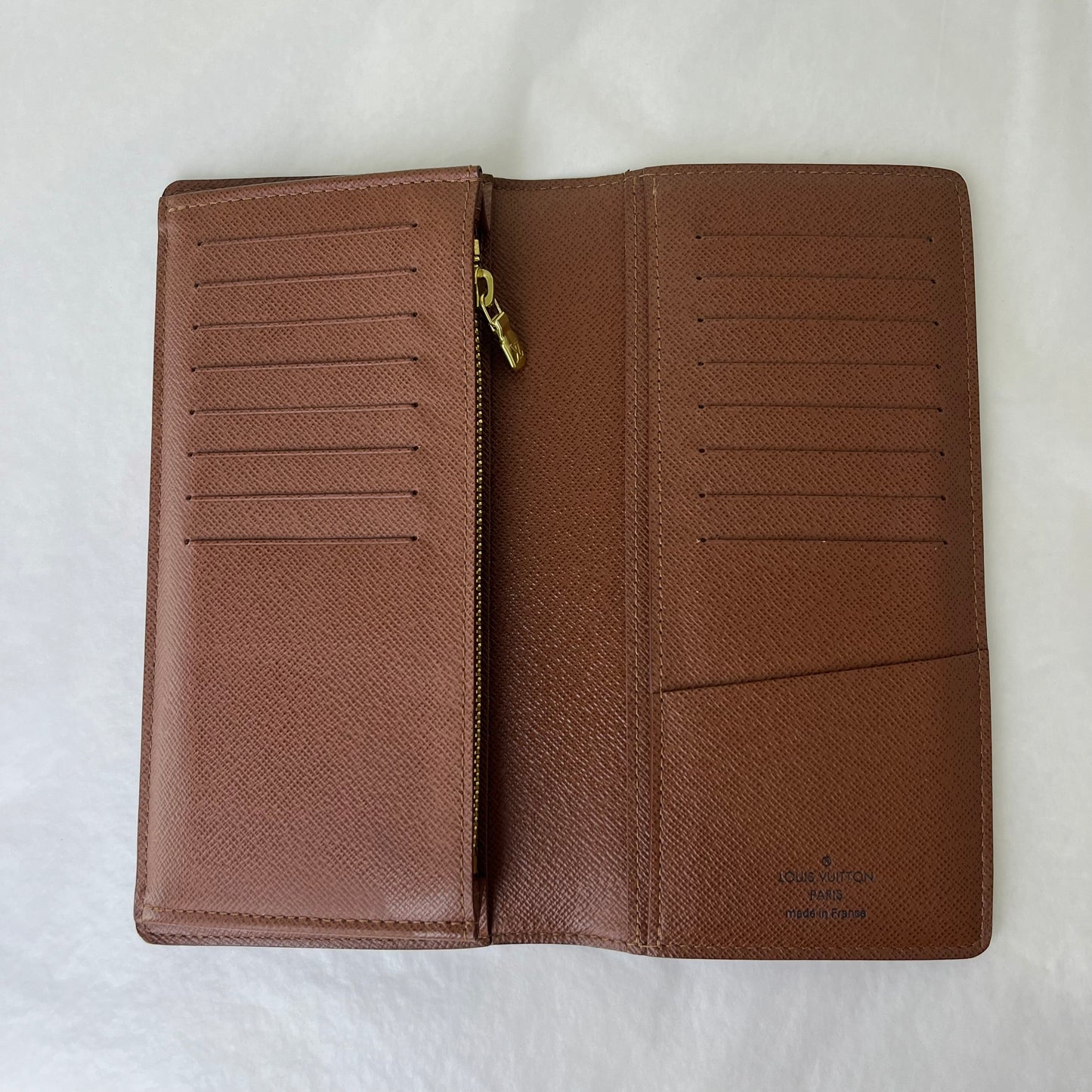 Louis Vuitton Brazza Wallet Monogram Canvas – 3.9"H x 7.5"L x 0.8"W