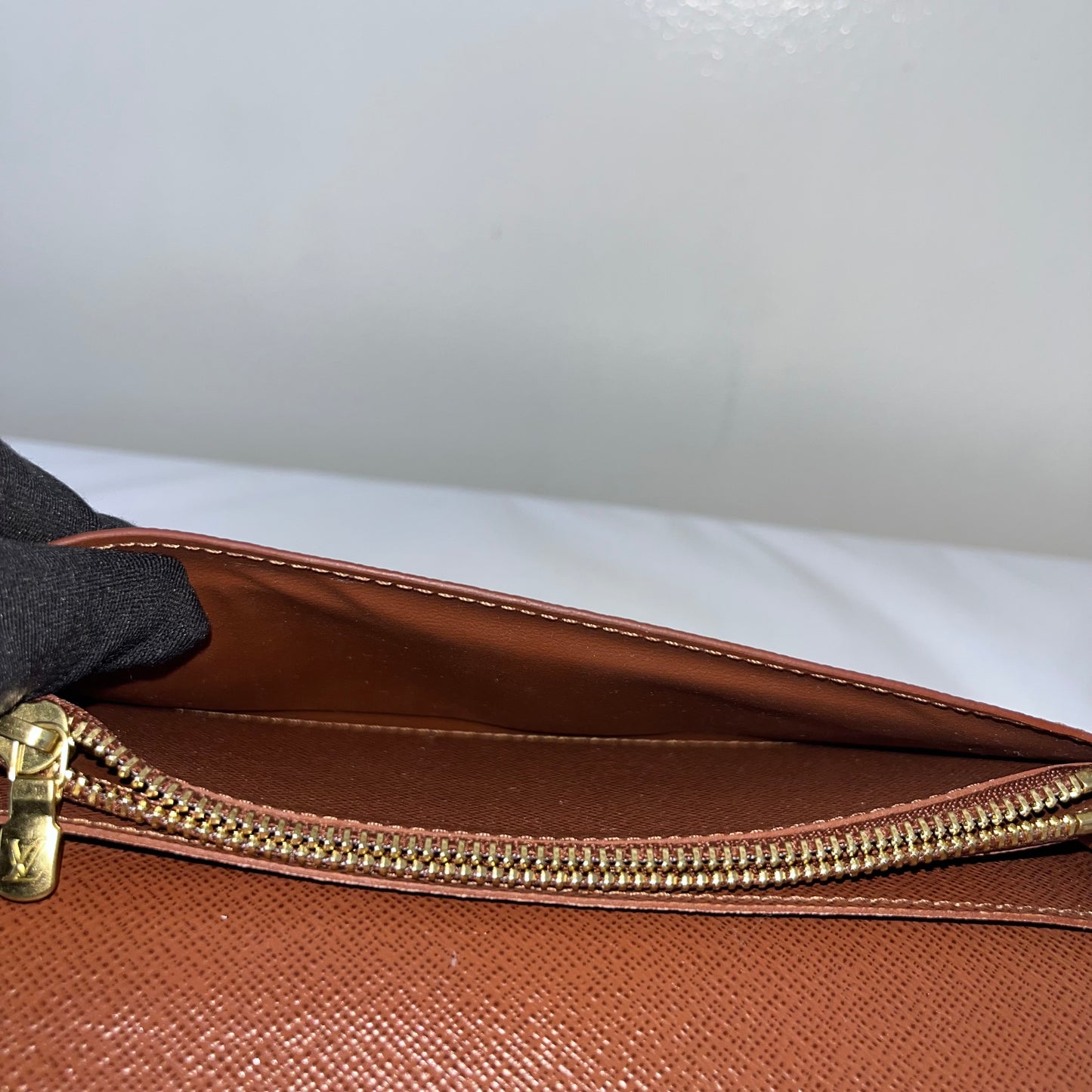 Louis Vuitton Brazza Wallet Monogram Canvas – 3.9"H x 7.5"L x 0.8"W