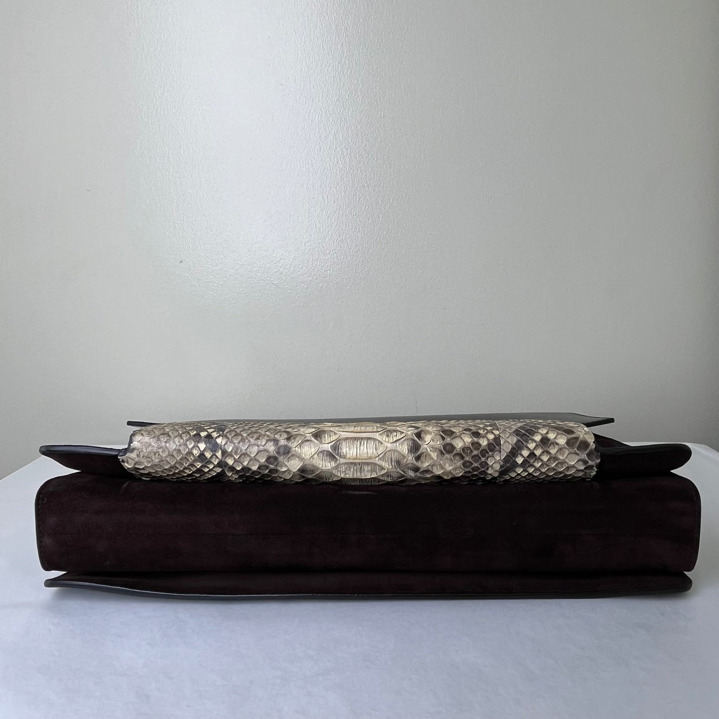 Givenchy GV3 Large Snake Skin – 8.3"H x 10.2"L x 3.9"W