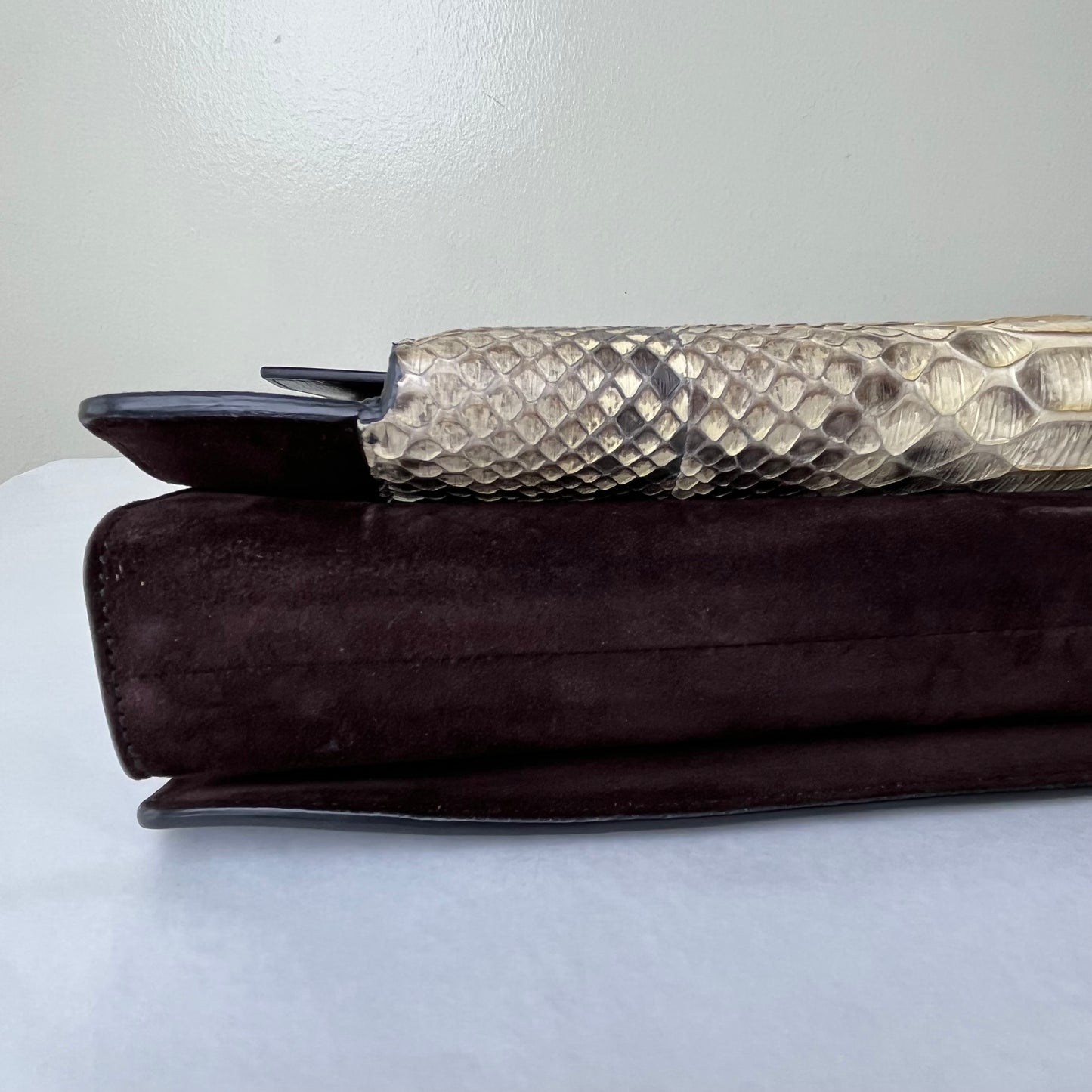 Givenchy GV3 Large Snake Skin – 8.3"H x 10.2"L x 3.9"W