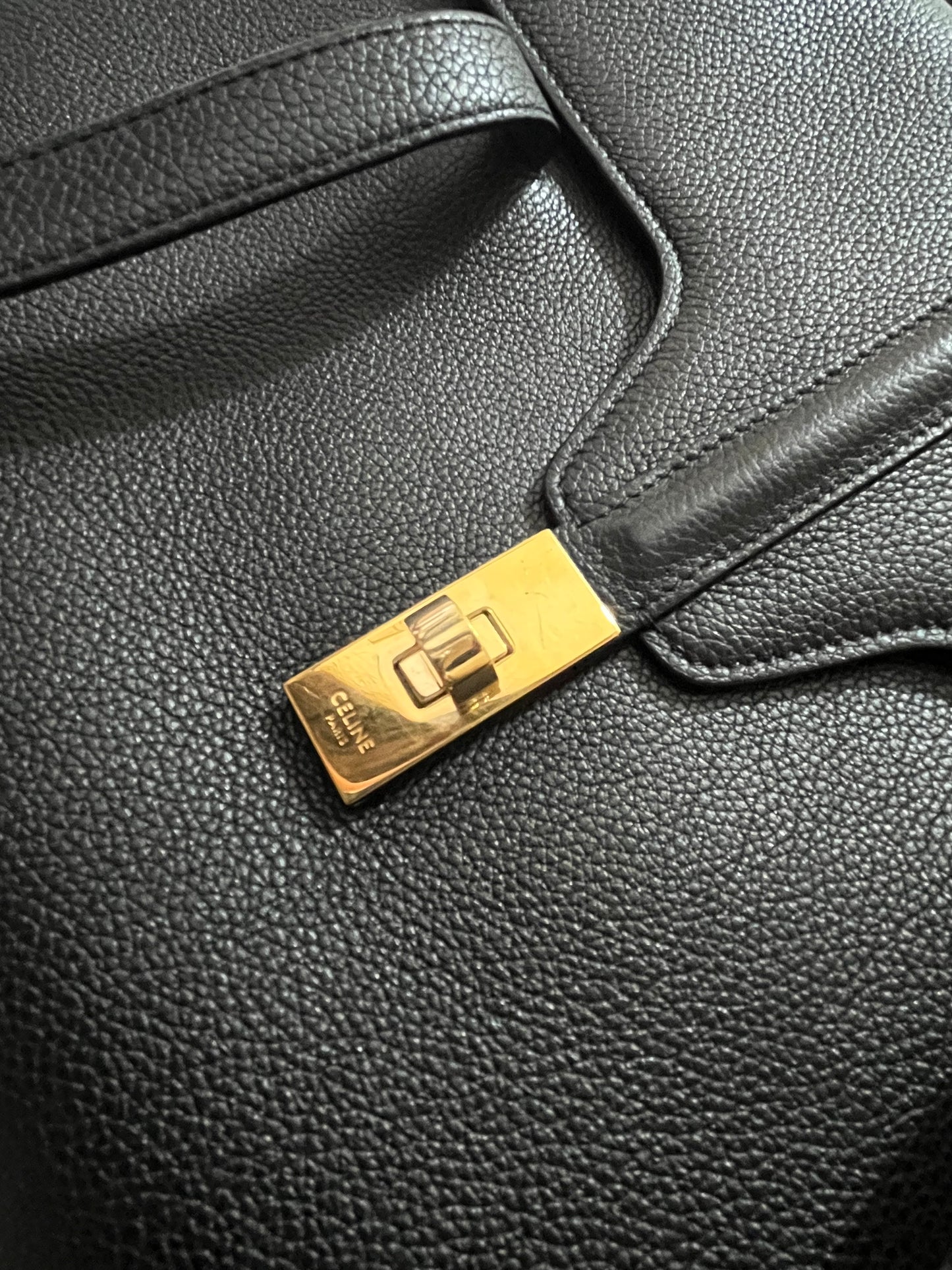Celine Medium Soft 16 Black β 9"H x 12.5"L x 5"W