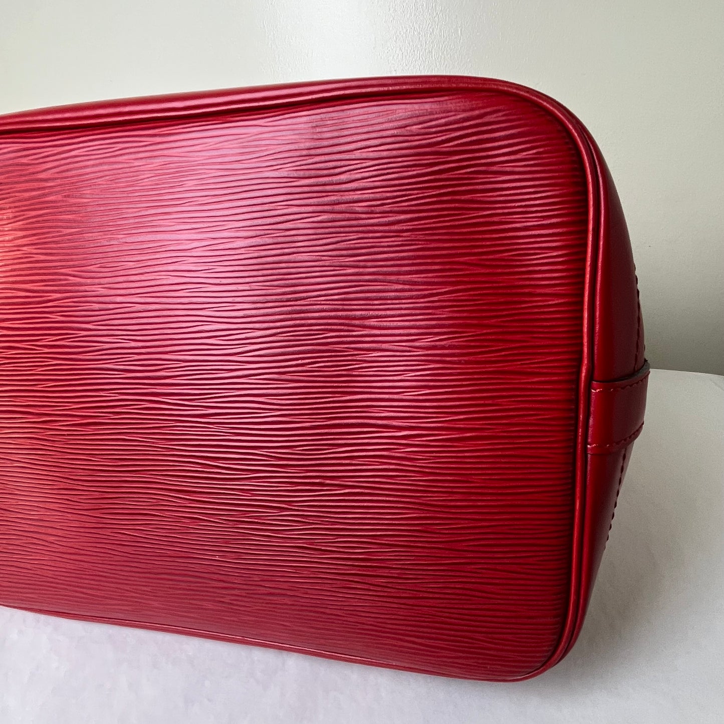 Louis Vuitton Noe MM Epi Red – 10.6"H x 13.4"L x 7.5"W