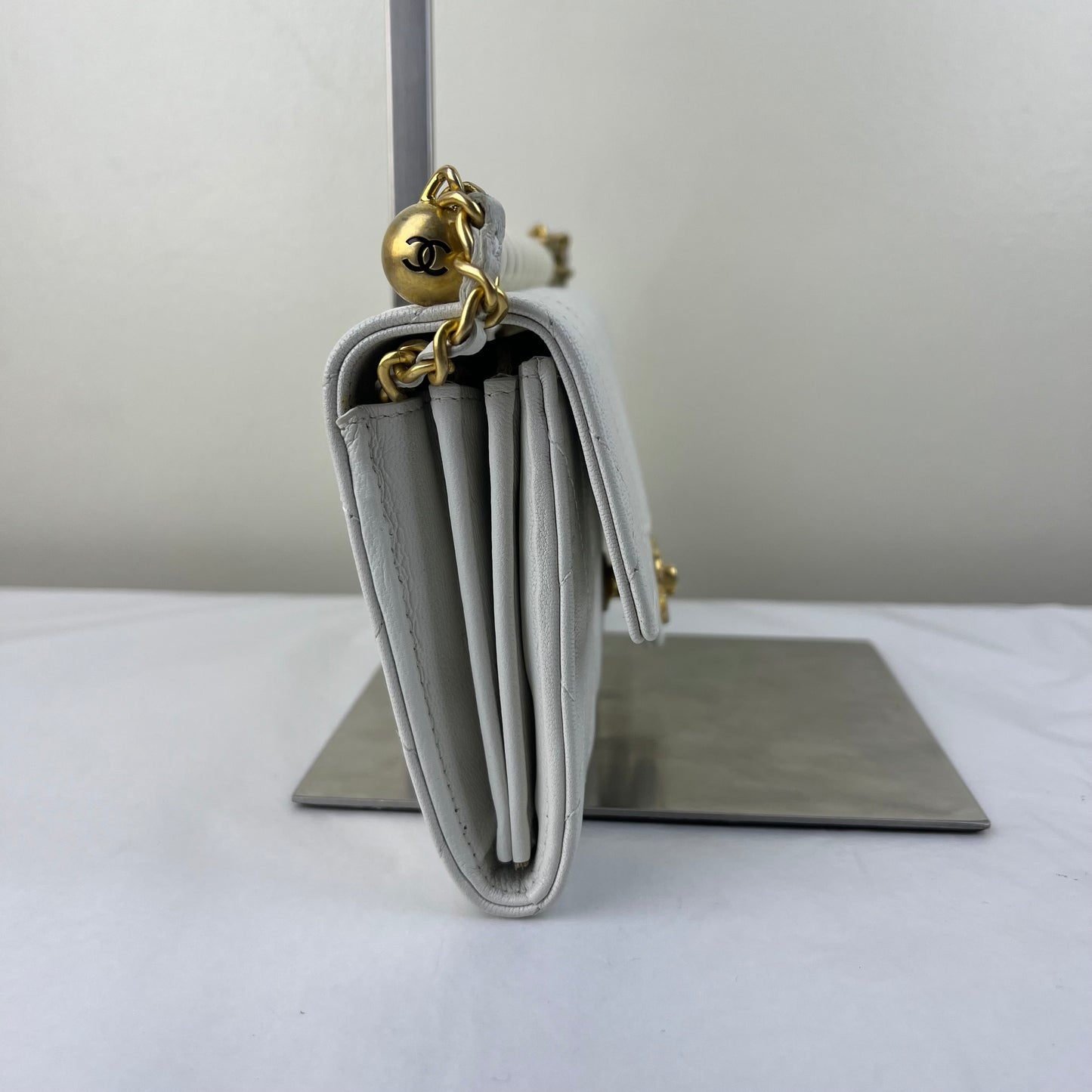Louis Vuitton Wallet on Chain with Pearl White – 4.7"H x 7.5"L x 1.6"W