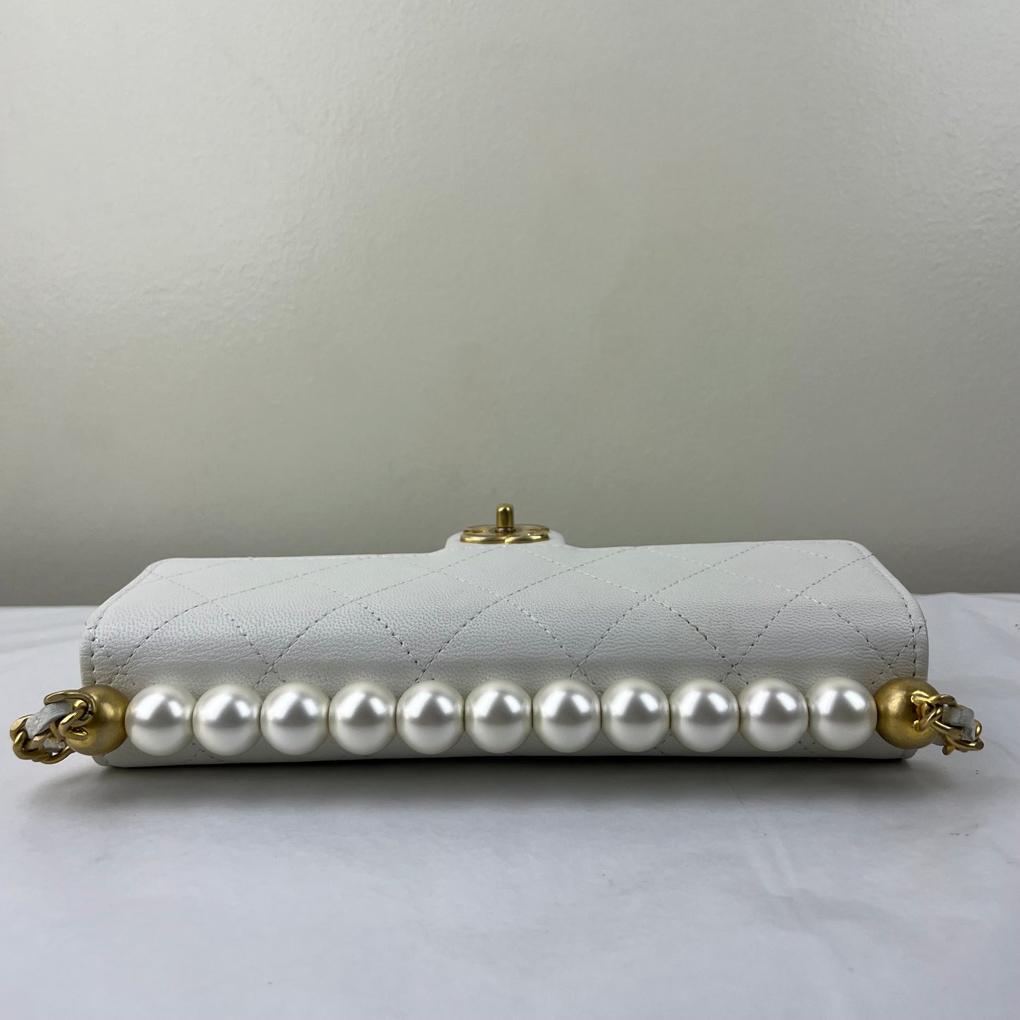 Louis Vuitton Wallet on Chain with Pearl White – 4.7"H x 7.5"L x 1.6"W