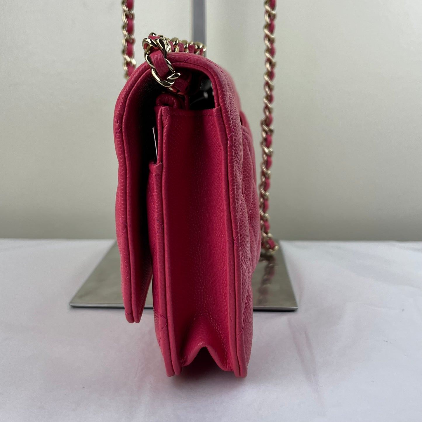 Chanel Wallet on Chain Pink – 4.8"H x 7.5"L x 1.4"W