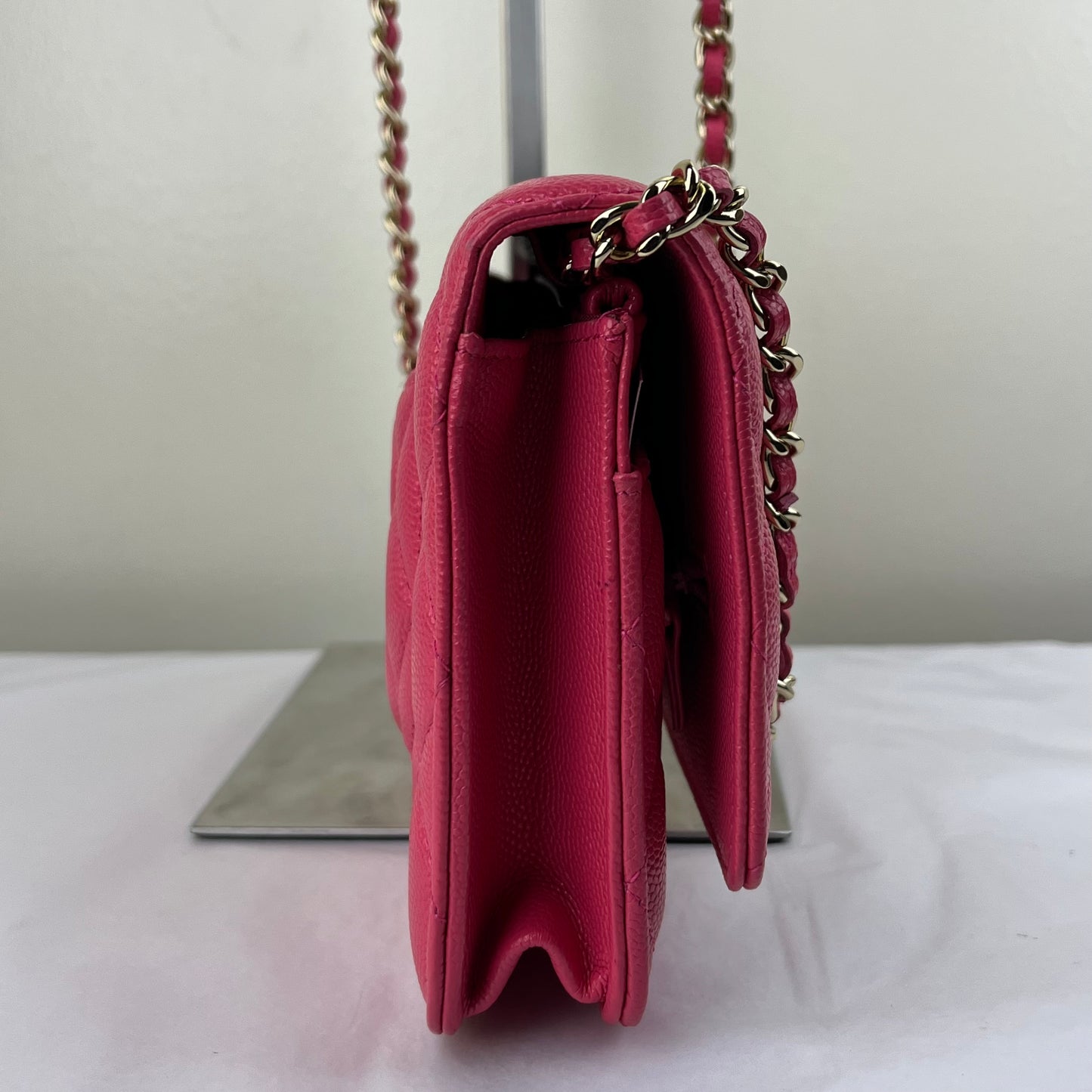 Chanel Wallet on Chain Pink – 4.8"H x 7.5"L x 1.4"W