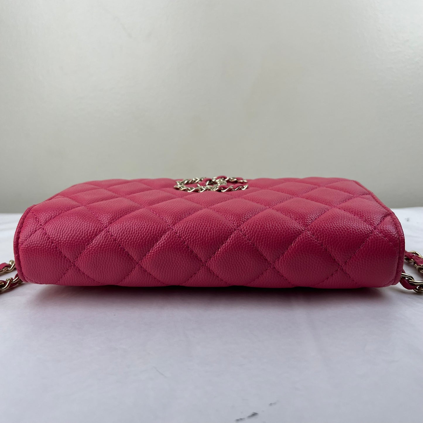 Chanel Wallet on Chain Pink – 4.8"H x 7.5"L x 1.4"W