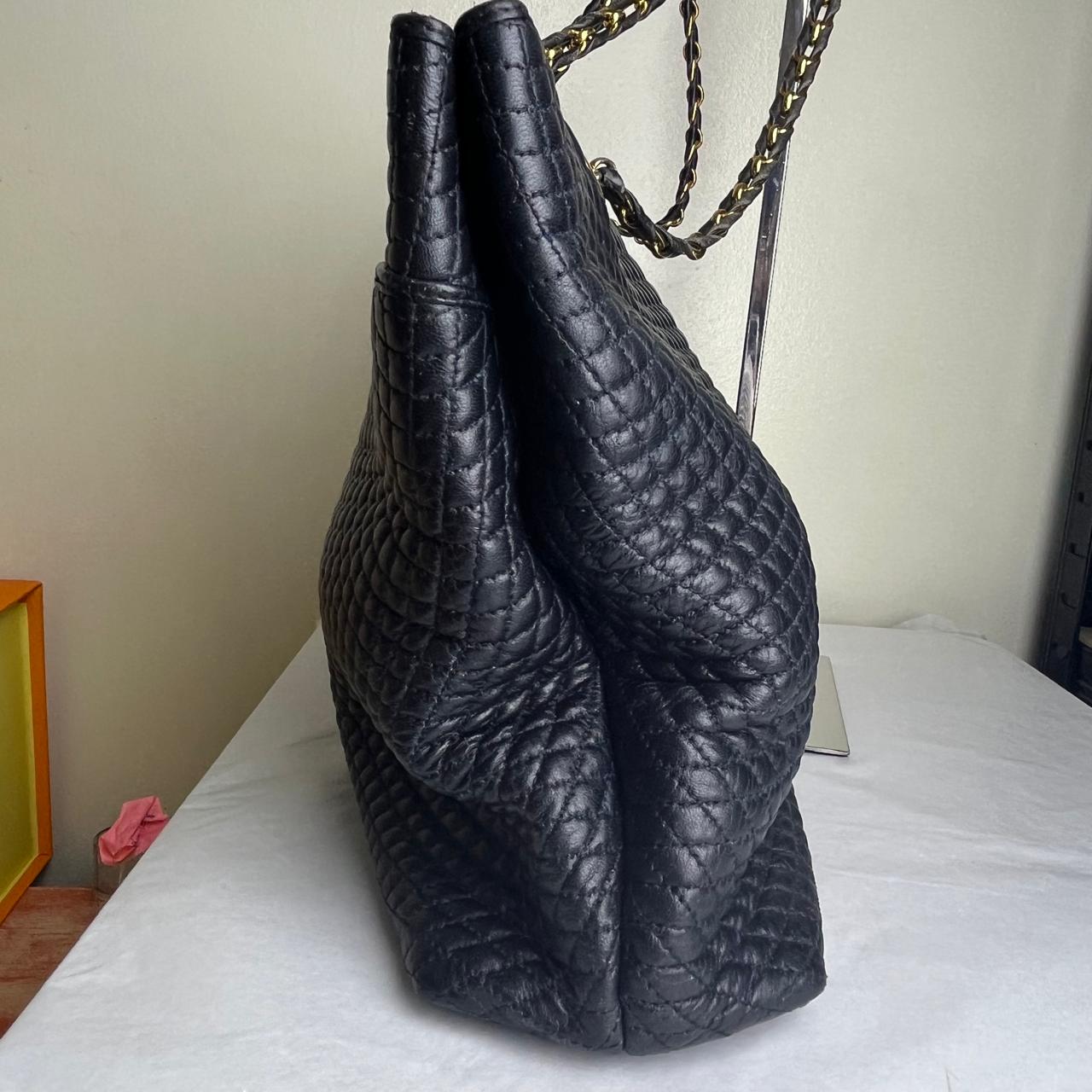 Bally Quilted Lambskin Tote Black