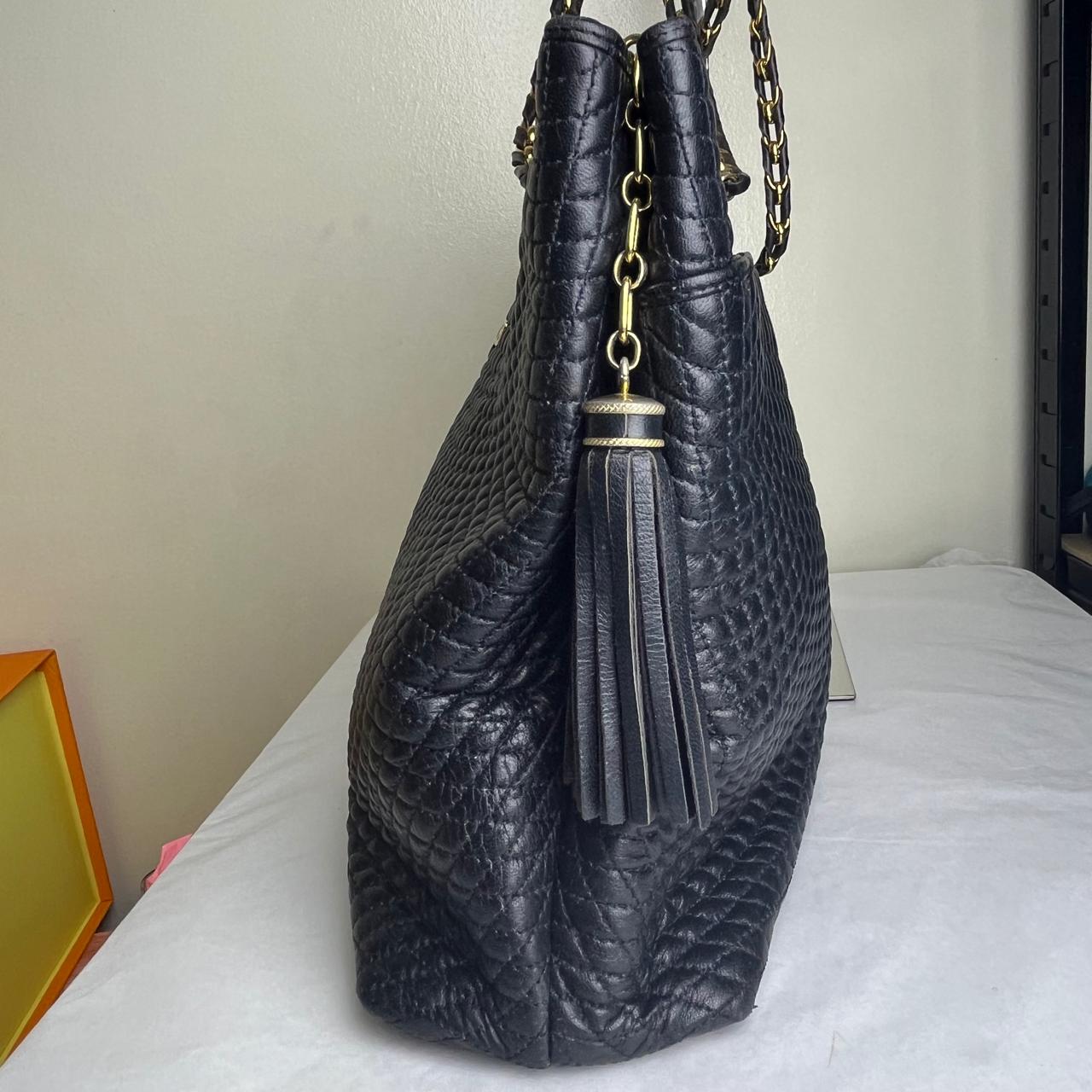 Bally Quilted Lambskin Tote Black