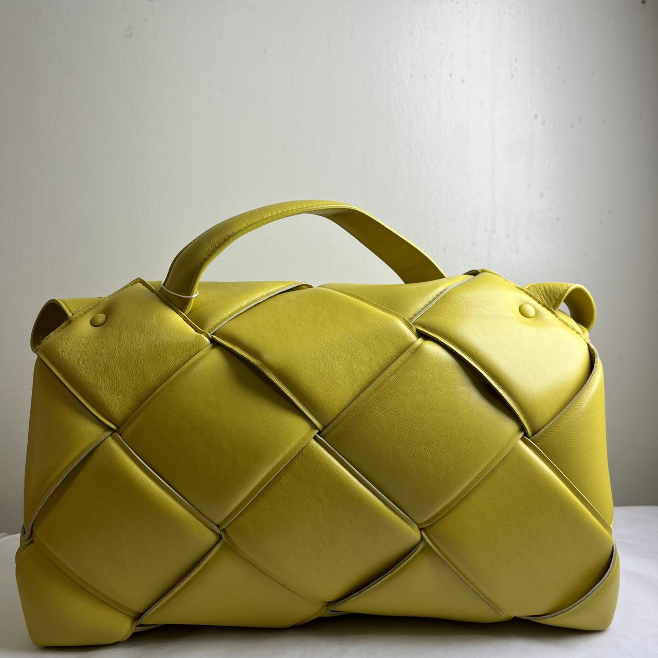 Bottega Venetta Yellow Satchel