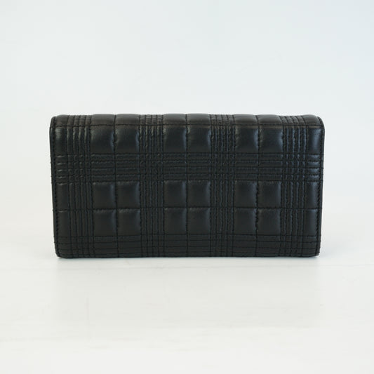 Burberry Lola Quilted Leather Continental Black Wallet