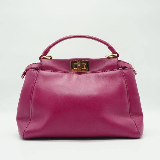 Fendi Peekaboo Mini Rosa Fluo GHW