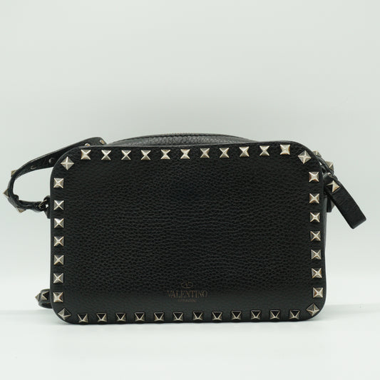 Valentino Garavani Rockstud Camera Bag Black Small SHW