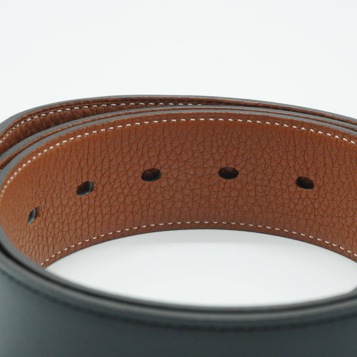 Hermes Quentin Reversible Belt black 90cm