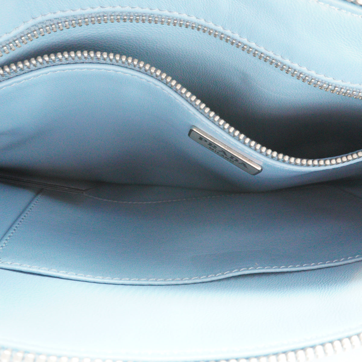 Prada Tri Color Saffiano Clutch SHW