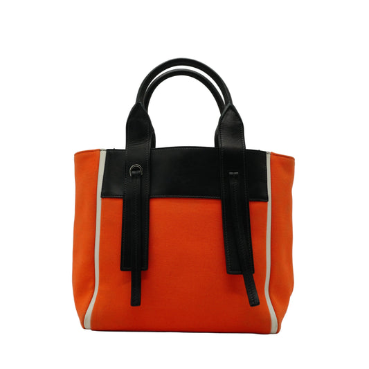 Prada Oliverture Canvas Leather Tote Small SHW