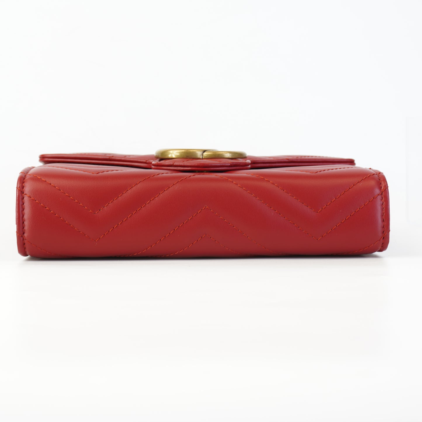 Gucci GG Marmont Matelasse Leather Mini Crossbody Bag Red