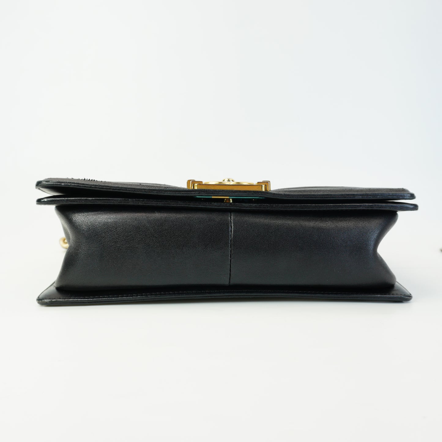 Chanel Boy Bag Stitching Black Medium GHW