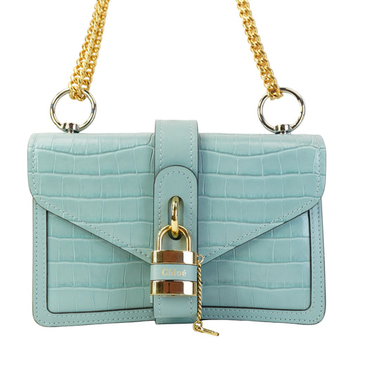 Chloe Numero Dix Crocodile Edition Polar Blue Small GHW