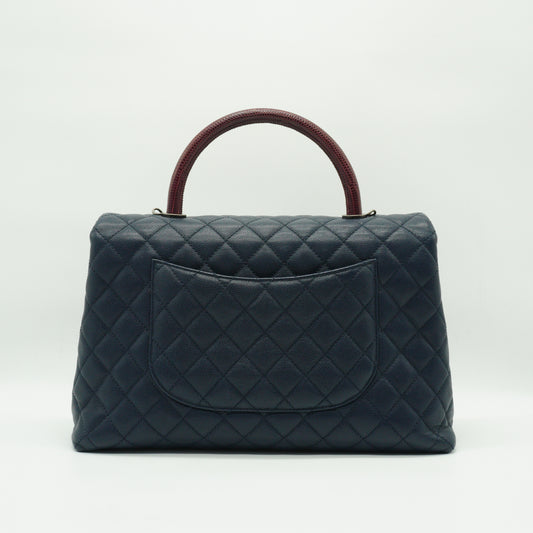 Chanel Coco Handle Large Dark Blue Caviar MHW