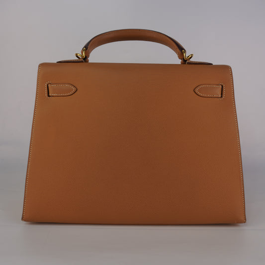Hermes Kelly Sellier Epsom Beige with Strap