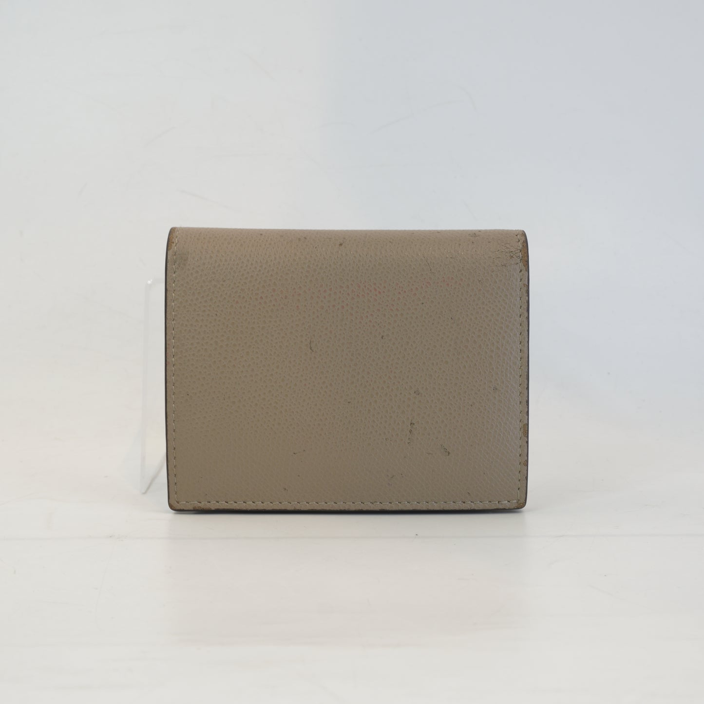 Fendi Compact Leather Bi-Fold Wallet GHW