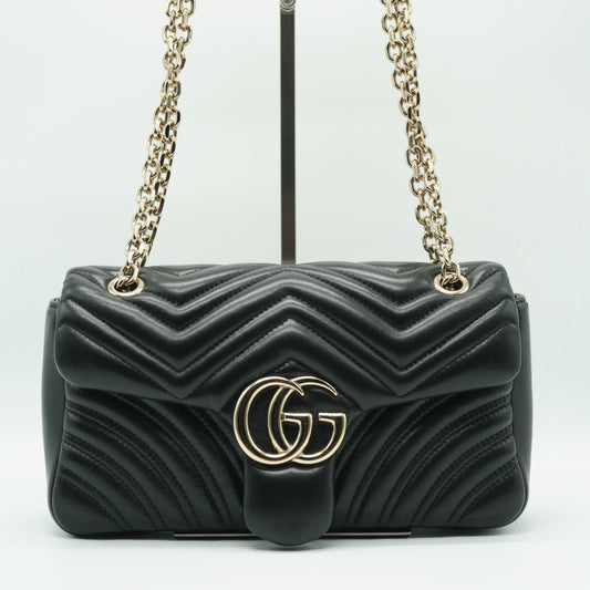 Gucci GG Marmont Black GHW Small