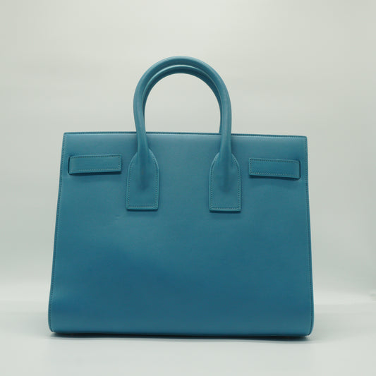 YSL Sac de Jour Medium Premium Calfskin Light Blue GHW
