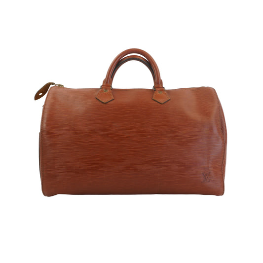 Louis Vuitton Epi Speedy 35 Rust Orange GHW