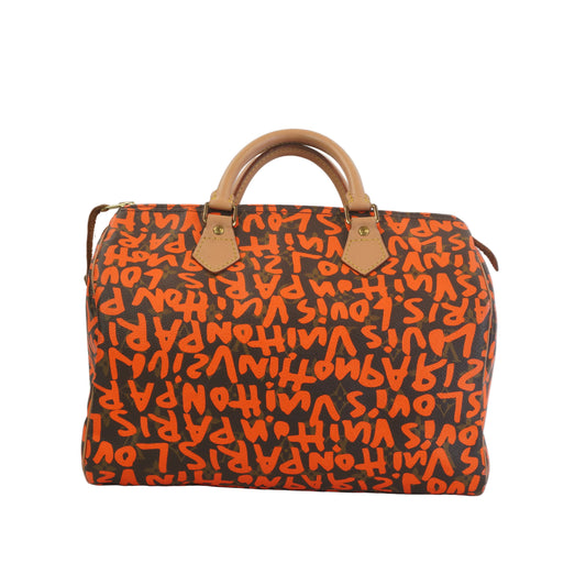 Louis Vuitton Monogram Graffiti Speedy 30 in Orange