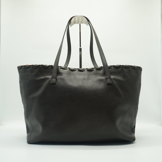 Gucci Bamboo Tassel Large Leather Brown Tote Bag GHW